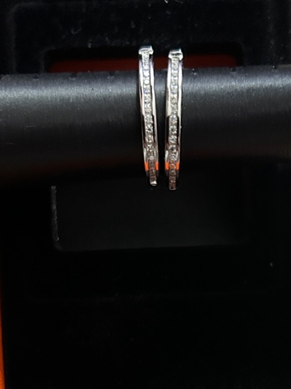 925 Sterling Silver 2ct Moissinate Inside Out Hoop Earrings NWT $550 Retail